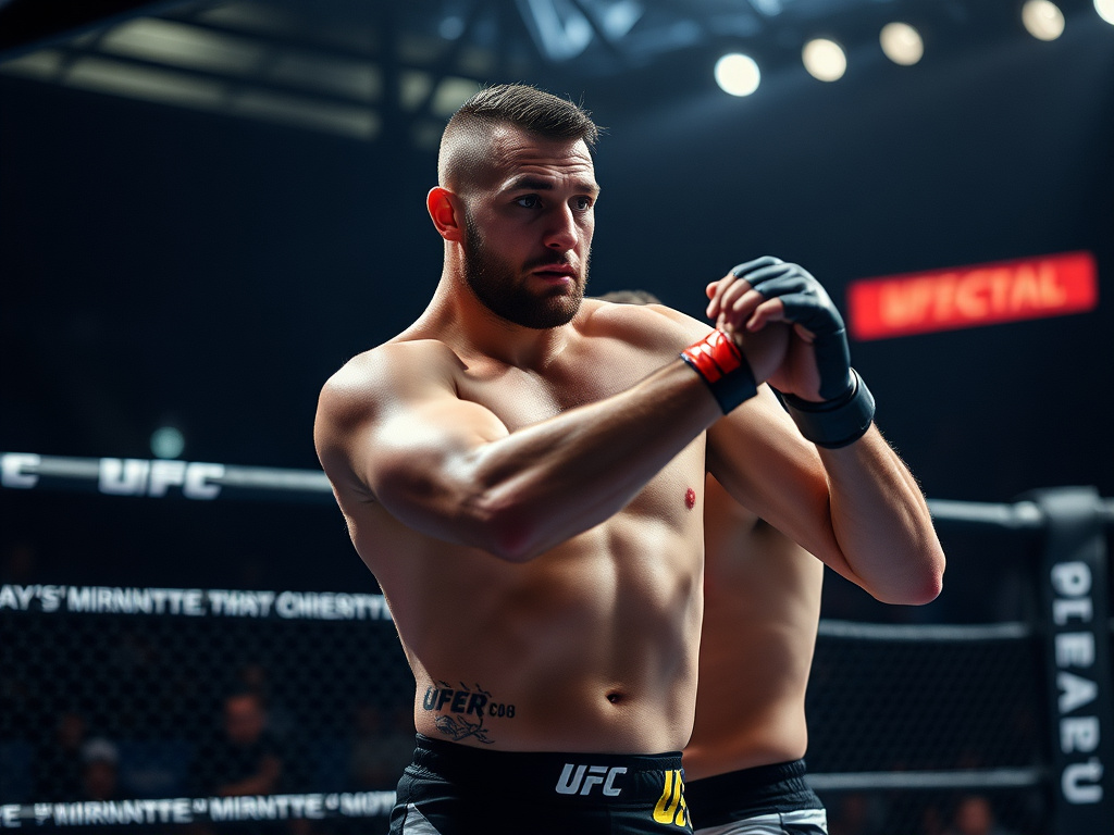 UFC fighters in action